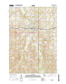 Stanley Wisconsin Current topographic map, 1:24000 scale, 7.5 X 7.5 Minute, Year 2015