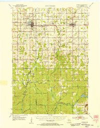 Stanley Wisconsin Historical topographic map, 1:62500 scale, 15 X 15 Minute, Year 1952