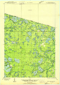 Star Lake Wisconsin Historical topographic map, 1:48000 scale, 15 X 15 Minute, Year 1950