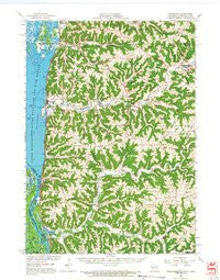 Stoddard Wisconsin Historical topographic map, 1:62500 scale, 15 X 15 Minute, Year 1965