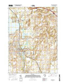 Stoughton Wisconsin Current topographic map, 1:24000 scale, 7.5 X 7.5 Minute, Year 2016