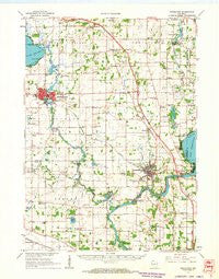 Stoughton Wisconsin Historical topographic map, 1:62500 scale, 15 X 15 Minute, Year 1961