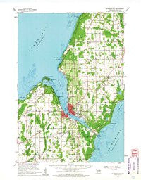 Sturgeon Bay Wisconsin Historical topographic map, 1:62500 scale, 15 X 15 Minute, Year 1960