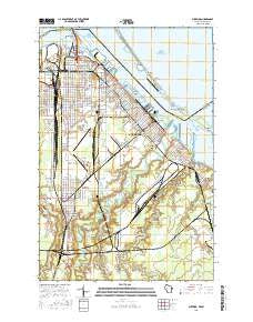 Superior Wisconsin Current topographic map, 1:24000 scale, 7.5 X 7.5 Minute, Year 2015