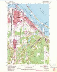 Superior Wisconsin Historical topographic map, 1:24000 scale, 7.5 X 7.5 Minute, Year 1954