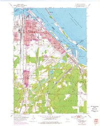 Superior Wisconsin Historical topographic map, 1:24000 scale, 7.5 X 7.5 Minute, Year 1954