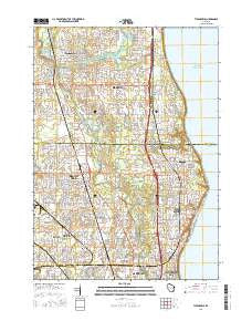 Thiensville Wisconsin Current topographic map, 1:24000 scale, 7.5 X 7.5 Minute, Year 2016