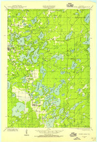 Three Lakes Wisconsin Historical topographic map, 1:48000 scale, 15 X 15 Minute, Year 1938