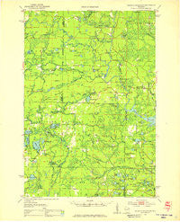 Thunder Mountain Wisconsin Historical topographic map, 1:48000 scale, 15 X 15 Minute, Year 1951