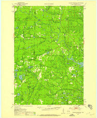 Thunder Mountain Wisconsin Historical topographic map, 1:48000 scale, 15 X 15 Minute, Year 1951