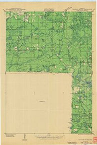 Thunder River Wisconsin Historical topographic map, 1:48000 scale, 15 X 15 Minute, Year 1940