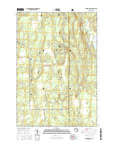 Thunder Creek Wisconsin Current topographic map, 1:24000 scale, 7.5 X 7.5 Minute, Year 2015