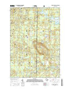 Thunder Mountain Wisconsin Current topographic map, 1:24000 scale, 7.5 X 7.5 Minute, Year 2015
