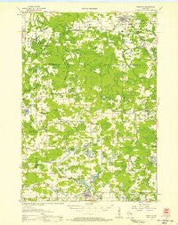 Tigerton Wisconsin Historical topographic map, 1:48000 scale, 15 X 15 Minute, Year 1955