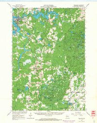 Tomahawk Wisconsin Historical topographic map, 1:62500 scale, 15 X 15 Minute, Year 1966