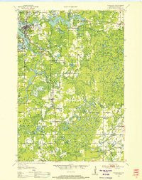 Tomahawk Wisconsin Historical topographic map, 1:48000 scale, 15 X 15 Minute, Year 1950