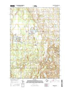 Trade River Wisconsin Current topographic map, 1:24000 scale, 7.5 X 7.5 Minute, Year 2015