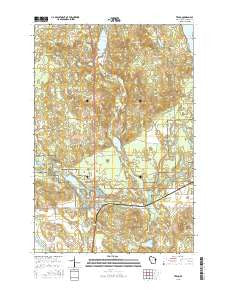 Trego Wisconsin Current topographic map, 1:24000 scale, 7.5 X 7.5 Minute, Year 2015