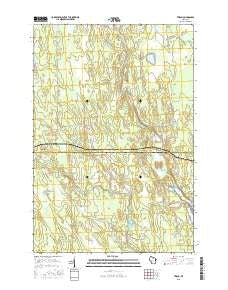 Tripoli Wisconsin Current topographic map, 1:24000 scale, 7.5 X 7.5 Minute, Year 2015