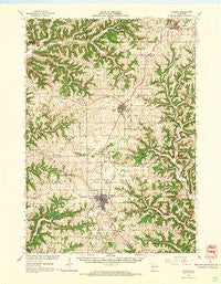 Viroqua Wisconsin Historical topographic map, 1:62500 scale, 15 X 15 Minute, Year 1965