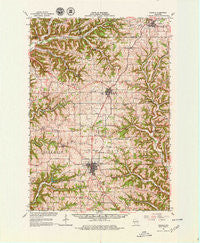 Viroqua Wisconsin Historical topographic map, 1:62500 scale, 15 X 15 Minute, Year 1965