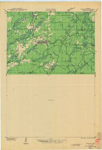 Wabeno Wisconsin Historical topographic map, 1:48000 scale, 15 X 15 Minute, Year 1942