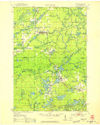 Wabeno Wisconsin Historical topographic map, 1:48000 scale, 15 X 15 Minute, Year 1951