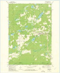 Wabeno Wisconsin Historical topographic map, 1:24000 scale, 7.5 X 7.5 Minute, Year 1972