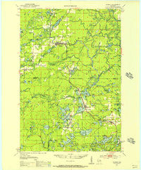 Wabeno Wisconsin Historical topographic map, 1:48000 scale, 15 X 15 Minute, Year 1951