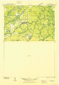 Wabeno Wisconsin Historical topographic map, 1:48000 scale, 15 X 15 Minute, Year 1950