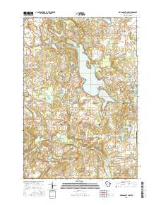 Wapogasset Lake Wisconsin Current topographic map, 1:24000 scale, 7.5 X 7.5 Minute, Year 2015