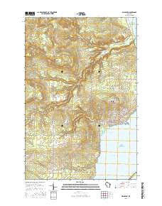 Washburn Wisconsin Current topographic map, 1:24000 scale, 7.5 X 7.5 Minute, Year 2015