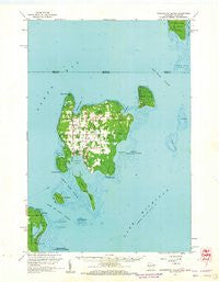 Washington Island Wisconsin Historical topographic map, 1:62500 scale, 15 X 15 Minute, Year 1960