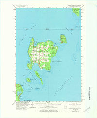 Washington Island Wisconsin Historical topographic map, 1:62500 scale, 15 X 15 Minute, Year 1960