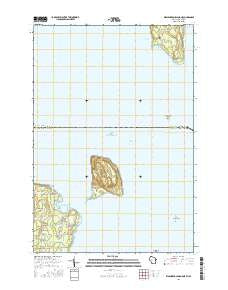 Washington Island NE Wisconsin Current topographic map, 1:24000 scale, 7.5 X 7.5 Minute, Year 2016