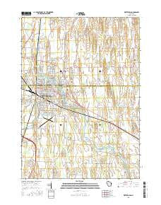Watertown Wisconsin Current topographic map, 1:24000 scale, 7.5 X 7.5 Minute, Year 2015