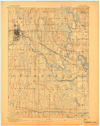 Watertown Wisconsin Historical topographic map, 1:62500 scale, 15 X 15 Minute, Year 1892