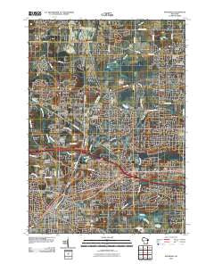 Waukesha Wisconsin Historical topographic map, 1:24000 scale, 7.5 X 7.5 Minute, Year 2010