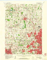 Waukesha Wisconsin Historical topographic map, 1:62500 scale, 15 X 15 Minute, Year 1959