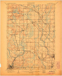 Waukesha Wisconsin Historical topographic map, 1:62500 scale, 15 X 15 Minute, Year 1906