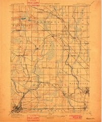 Waukesha Wisconsin Historical topographic map, 1:62500 scale, 15 X 15 Minute, Year 1901