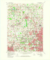 Waukesha Wisconsin Historical topographic map, 1:62500 scale, 15 X 15 Minute, Year 1959
