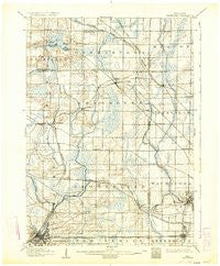 Waukesha Wisconsin Historical topographic map, 1:62500 scale, 15 X 15 Minute, Year 1906