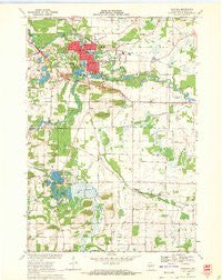 Waupaca Wisconsin Historical topographic map, 1:24000 scale, 7.5 X 7.5 Minute, Year 1969