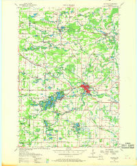 Waupaca Wisconsin Historical topographic map, 1:48000 scale, 15 X 15 Minute, Year 1957