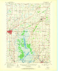 Waupun Wisconsin Historical topographic map, 1:62500 scale, 15 X 15 Minute, Year 1955