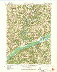 Wauzeka Wisconsin Historical topographic map, 1:62500 scale, 15 X 15 Minute, Year 1967
