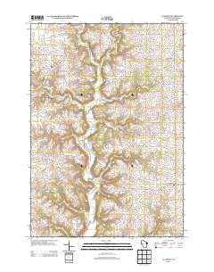 Waverly Wisconsin Historical topographic map, 1:24000 scale, 7.5 X 7.5 Minute, Year 2013