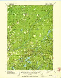 Webb Lake Wisconsin Historical topographic map, 1:62500 scale, 15 X 15 Minute, Year 1955
