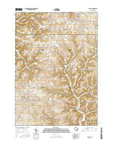 Westby Wisconsin Current topographic map, 1:24000 scale, 7.5 X 7.5 Minute, Year 2016